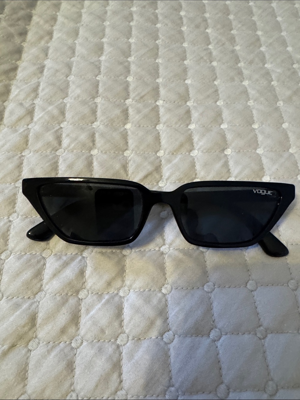 Vogue Black Cat-Eye Sunglasses with Dark Lenses
